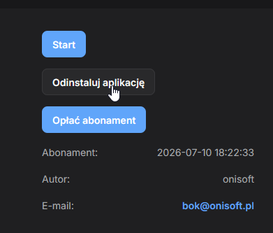 Odinstalowanie